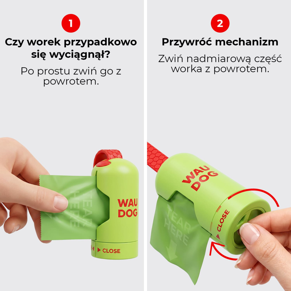 Dozownik do worków sanitarnych WAUDOG, z rolką worków Dozownik do worków sanitarnych WAUDOG, z rolką worków