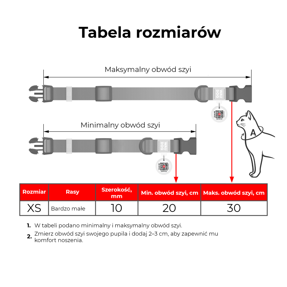 Obroża dla kotów nylonowa WAUCAT Recycled Nylon z QR adresowka, rozmiar XS, 20-30 cm, 10 mm, gradient, bezpieczna klamra, jasnozielony Obroża dla kotów nylonowa WAUCAT Recycled Nylon z QR adresowka, rozmiar XS, 20-30 cm, 10 mm, gradient, bezpieczna klamra, jasnozielony
