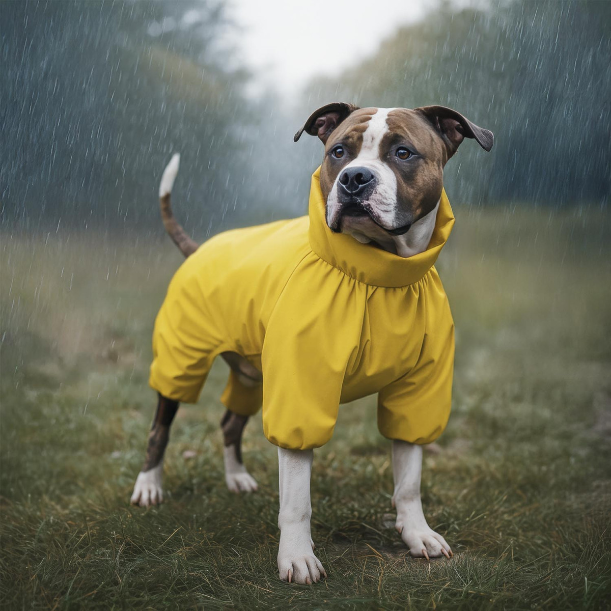 Wodoodporny płaszcz WAUDOG Clothes przeciwdeszczowy dla psów, żółty Wodoodporny płaszcz WAUDOG Clothes przeciwdeszczowy dla psów, żółty