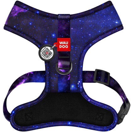 Szelki dla psa oddychające WAUDOG Mesh z QR adresowka, wzór 