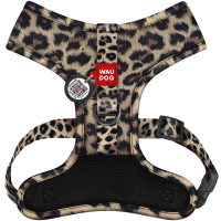 Szelki dla psa oddychające WAUDOG Mesh z QR adresowka, wzór "Lampart"