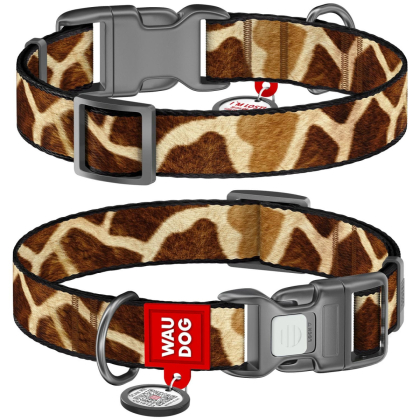 Obroża dla psa nylonowa WAUDOG Nylon z paszportem QR, rysunek 
