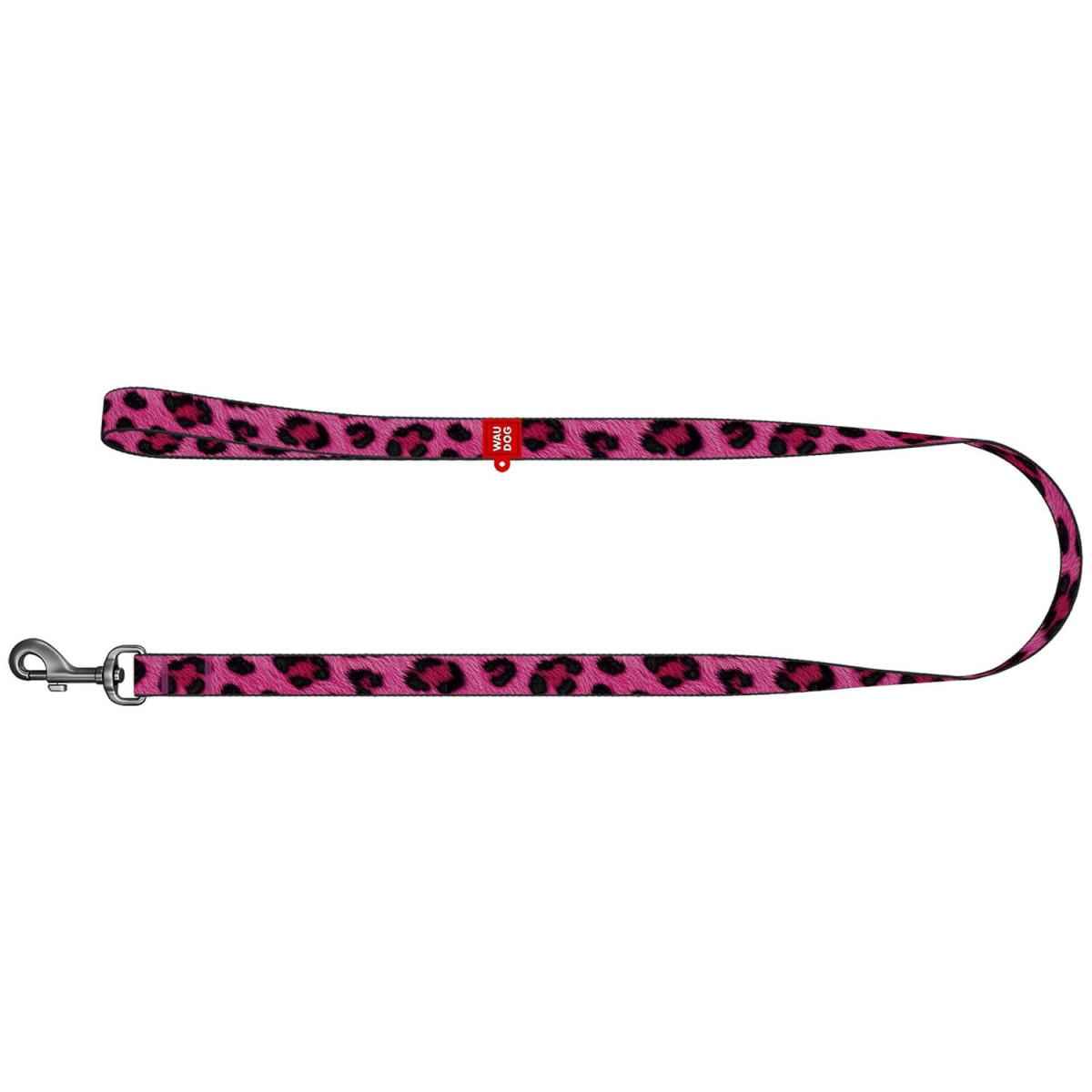 Smycz dla psa nylonowa WAUDOG Nylon, wzór "Lampart różowy" Smycz dla psa nylonowa WAUDOG Nylon, wzór "Lampart różowy"