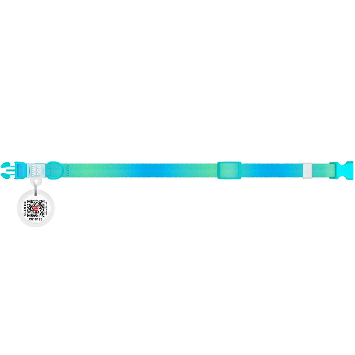 Obroża dla psa nylonowa WAUDOG Recycled Nylon z QR adresowka, rozmiar XS, 20-30 cm, 10 mm, gradient, plastikowy fastex, niebieski Obroża dla psa nylonowa WAUDOG Recycled Nylon z QR adresowka, rozmiar XS, 20-30 cm, 10 mm, gradient, plastikowy fastex, niebieski