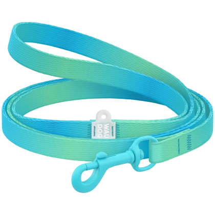 Smycz dla kotów i małych psów nylonowa WAUDOG Nylon Recycled gradient, kolorowy karabin, niebieski
