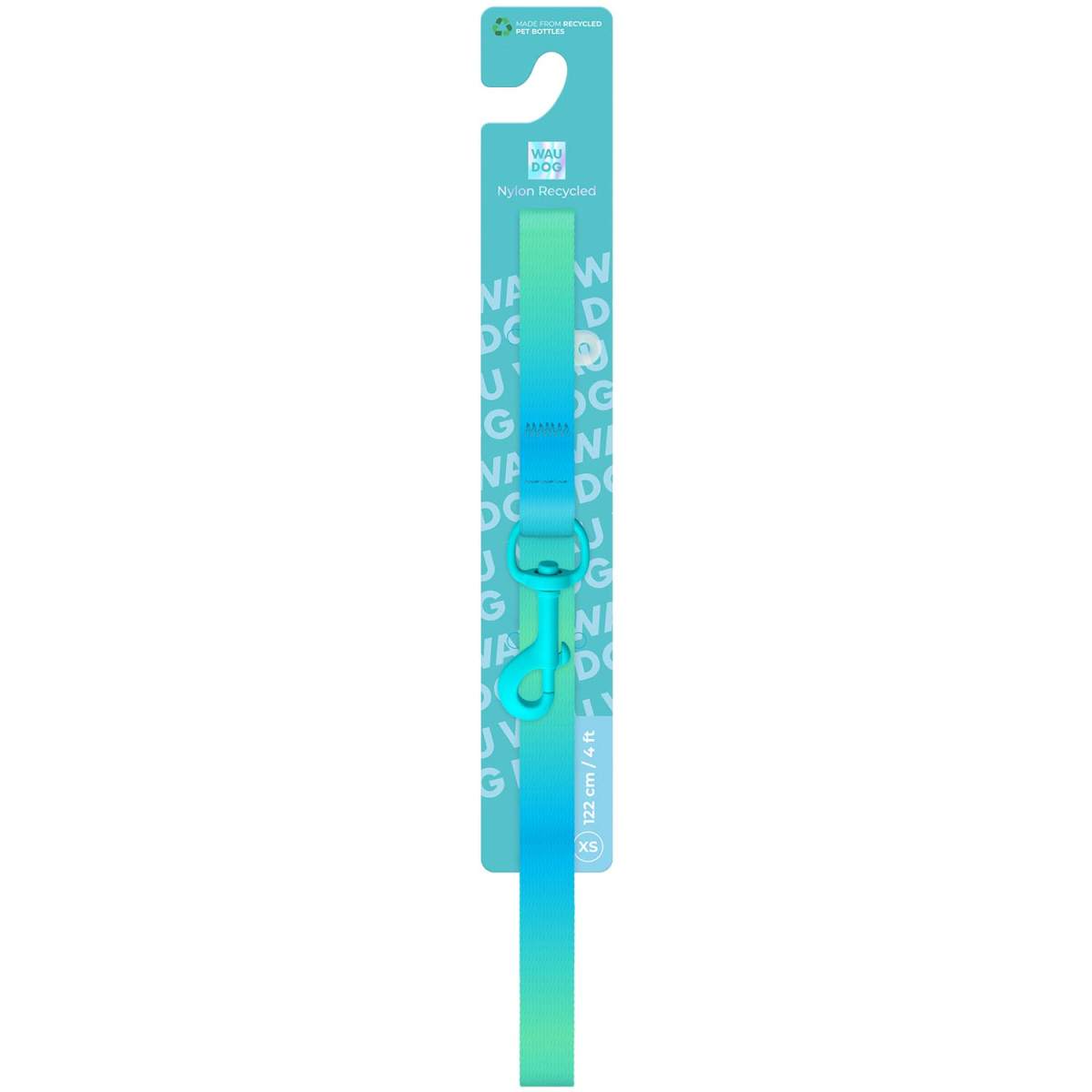 Smycz dla kotów i małych psów nylonowa WAUDOG Nylon Recycled gradient, kolorowy karabin, niebieski Smycz dla kotów i małych psów nylonowa WAUDOG Nylon Recycled gradient, kolorowy karabin, niebieski