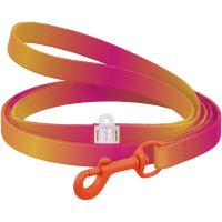 Smycz dla kotów i małych psów nylonowa WAUDOG Nylon Recycled gradient, kolorowy karabin, pomarańczowa