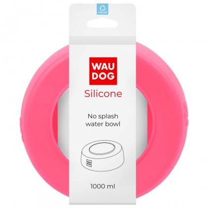 WAUDOG Silicone miska niewysypka, 1000 ml różowa