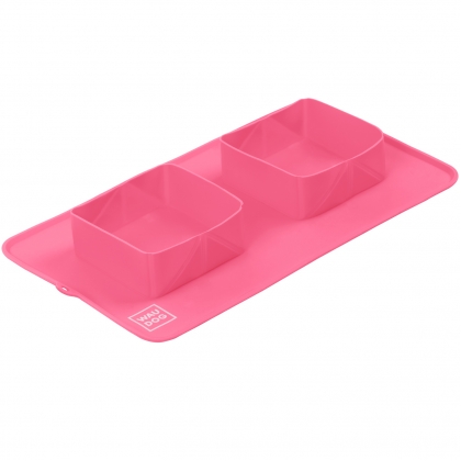 Miska składana WAUDOG Silicone 38,5х23х5 cm, różowa