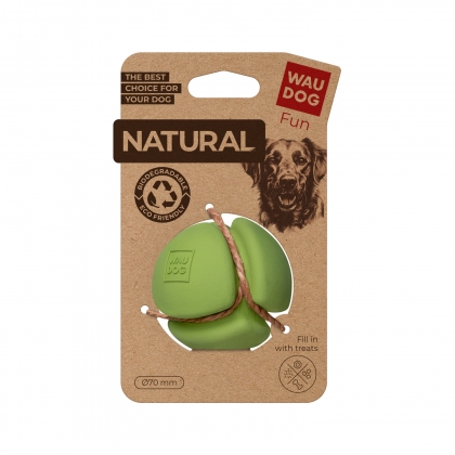 Zabawka dla psa WAUDOG Fun Natural Piłka, biodegradowalna guma, średnica 7 cm