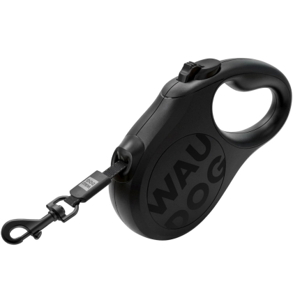 Smycz automatyczna WAUDOG R-leash Monochrome, czarna